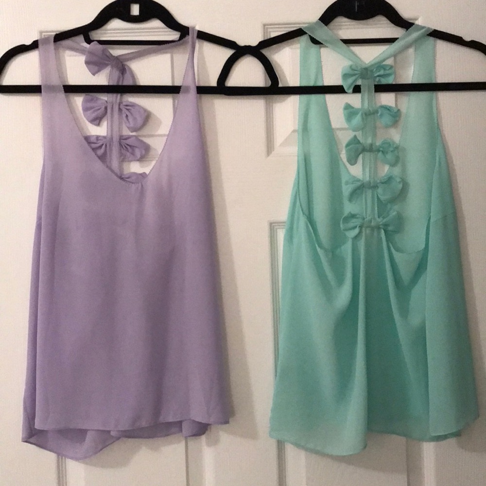 BOGO!!!! ADORABLE MILLAU BOW TANKS!